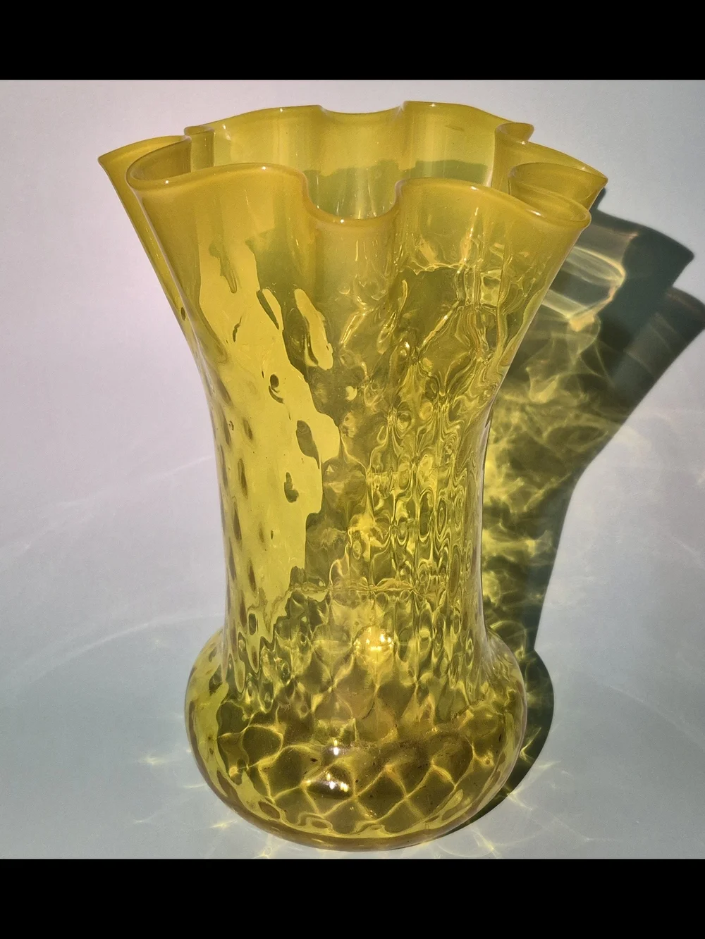 Murano Textured Glass Vase - Decorative Home Accent
